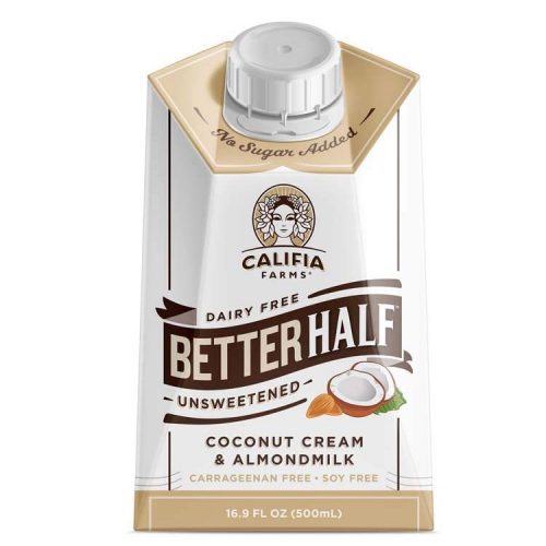 Unsweetened Better Half Coffee Creamer by Califia Farm is best creamer for weight loss