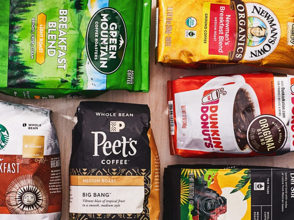 A bag of coffee beans as gifts for coffee lovers
