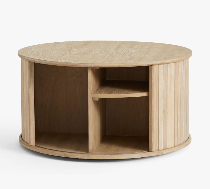 round coffee table storage