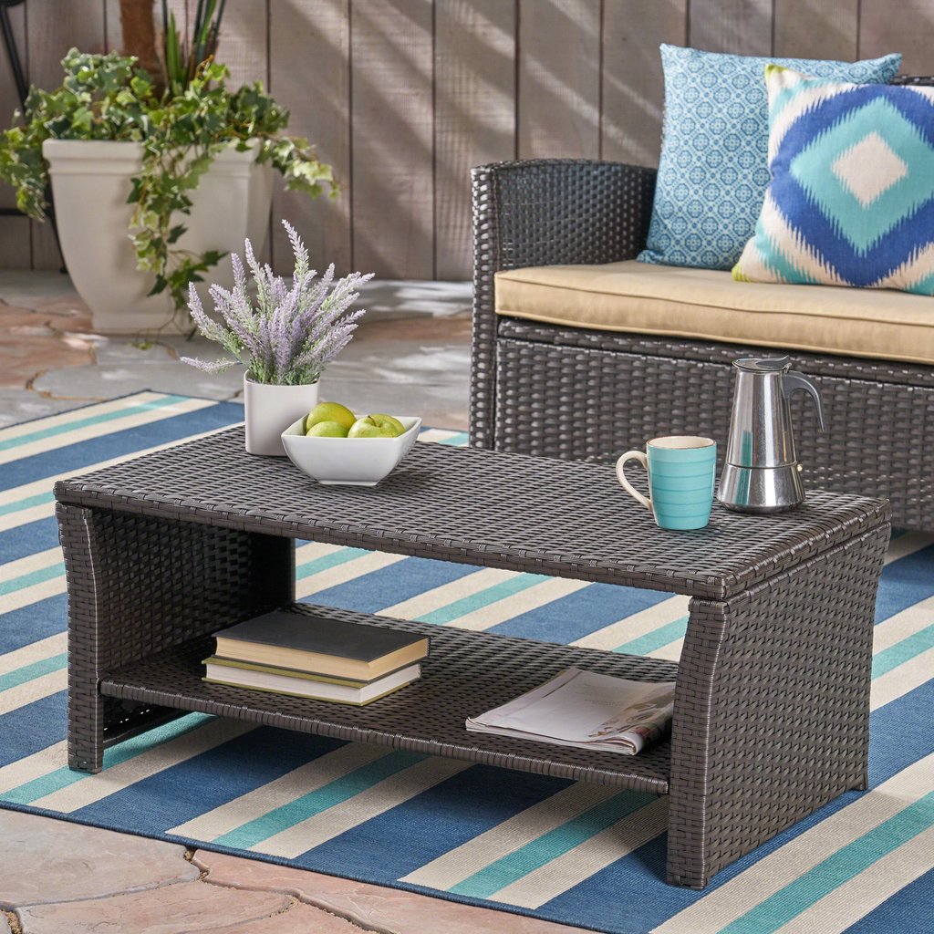 outdoor coffee table storage